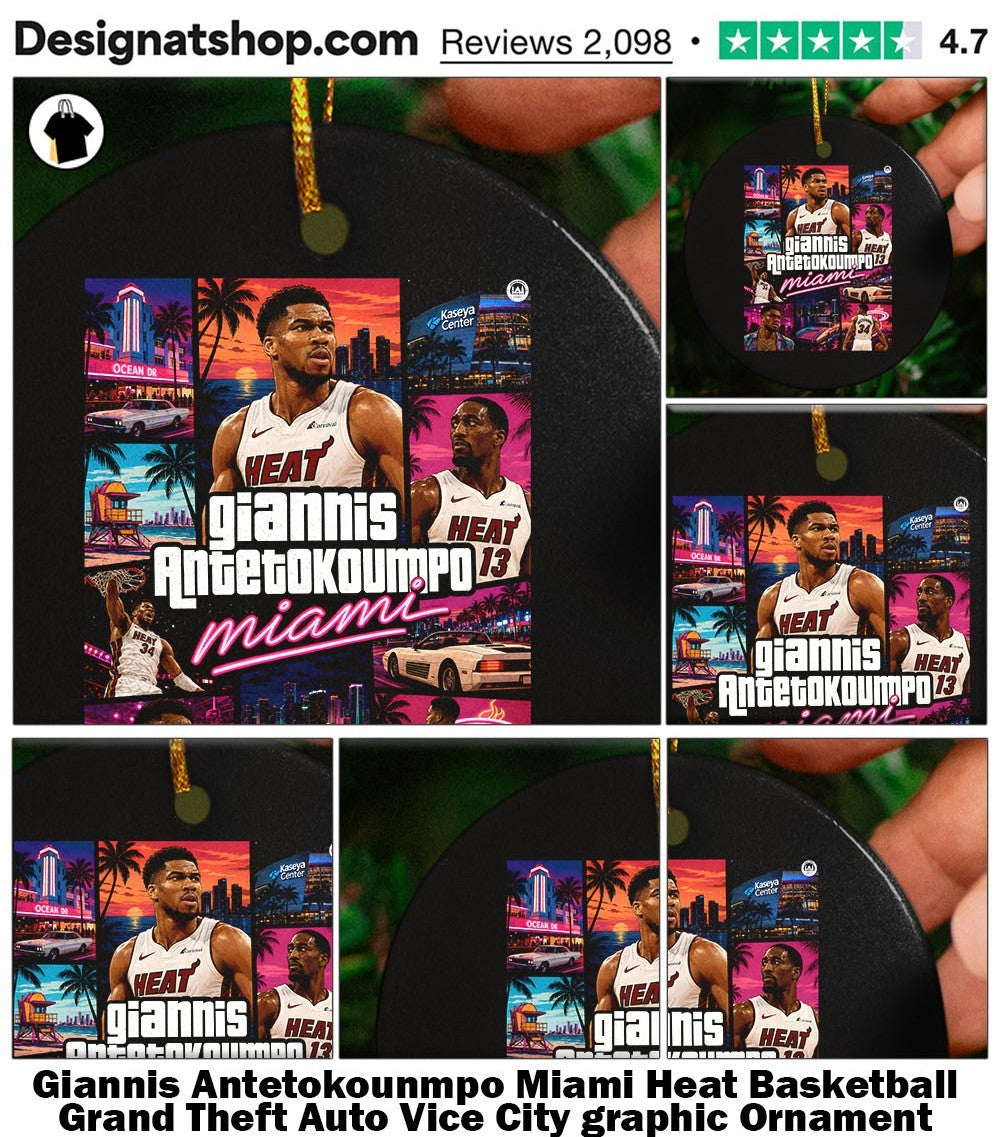Giannis Antetokounmpo Miami Heat Basketball Grand Theft Auto Vice City graphic shirt