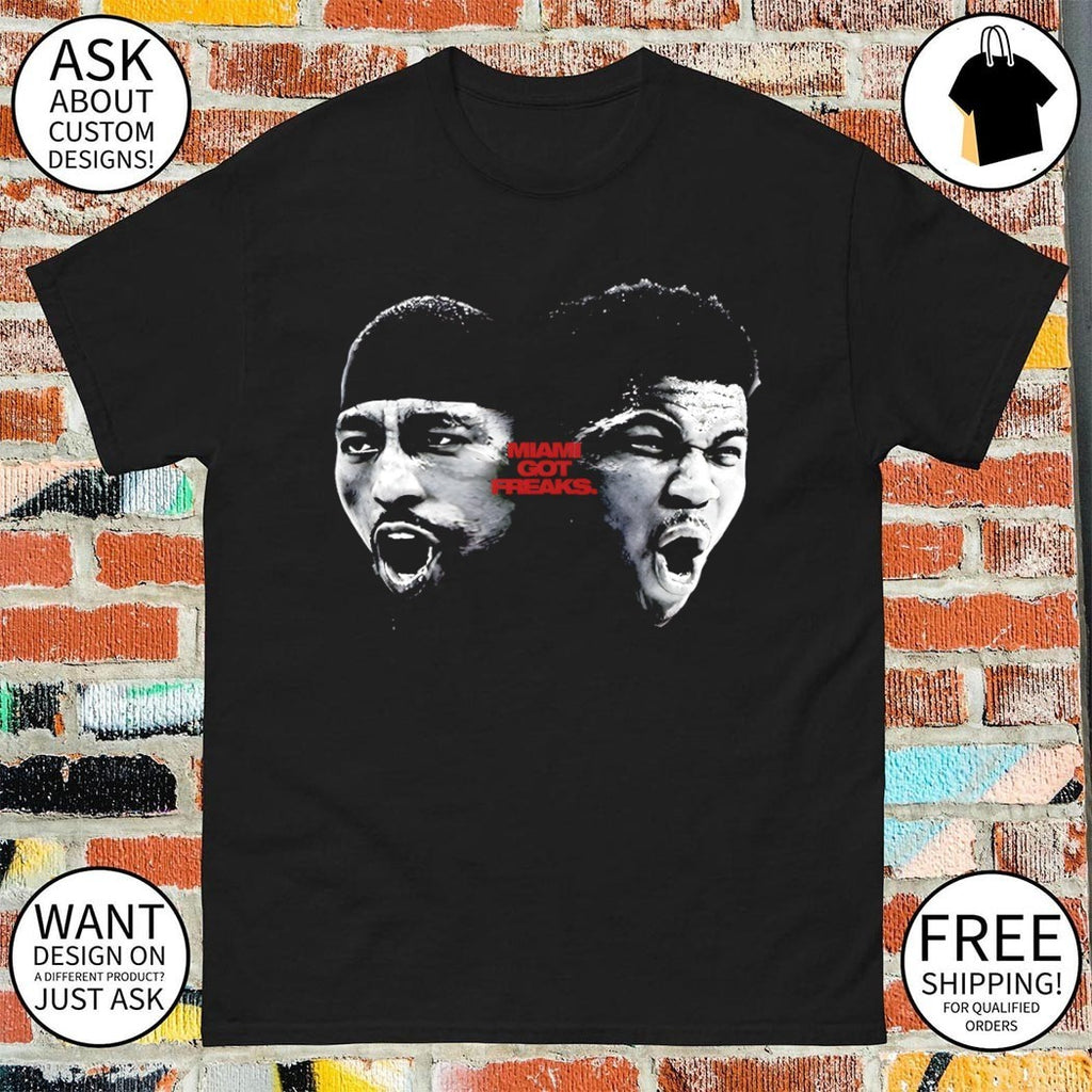 Giannis Antetokounmpo vs Jimmy Butler Miami Got Freaks Miami Heat shirt