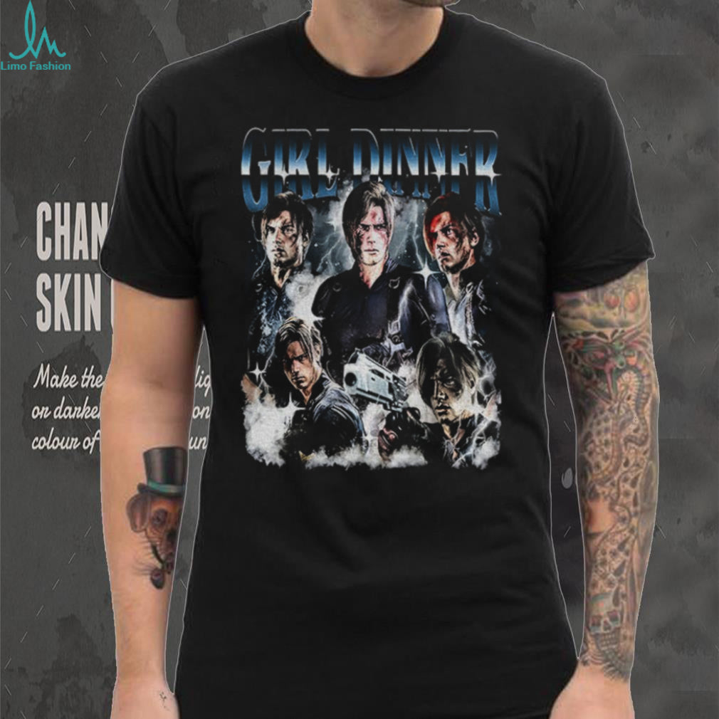 Girl Dinner Leon Kennedy art shirt