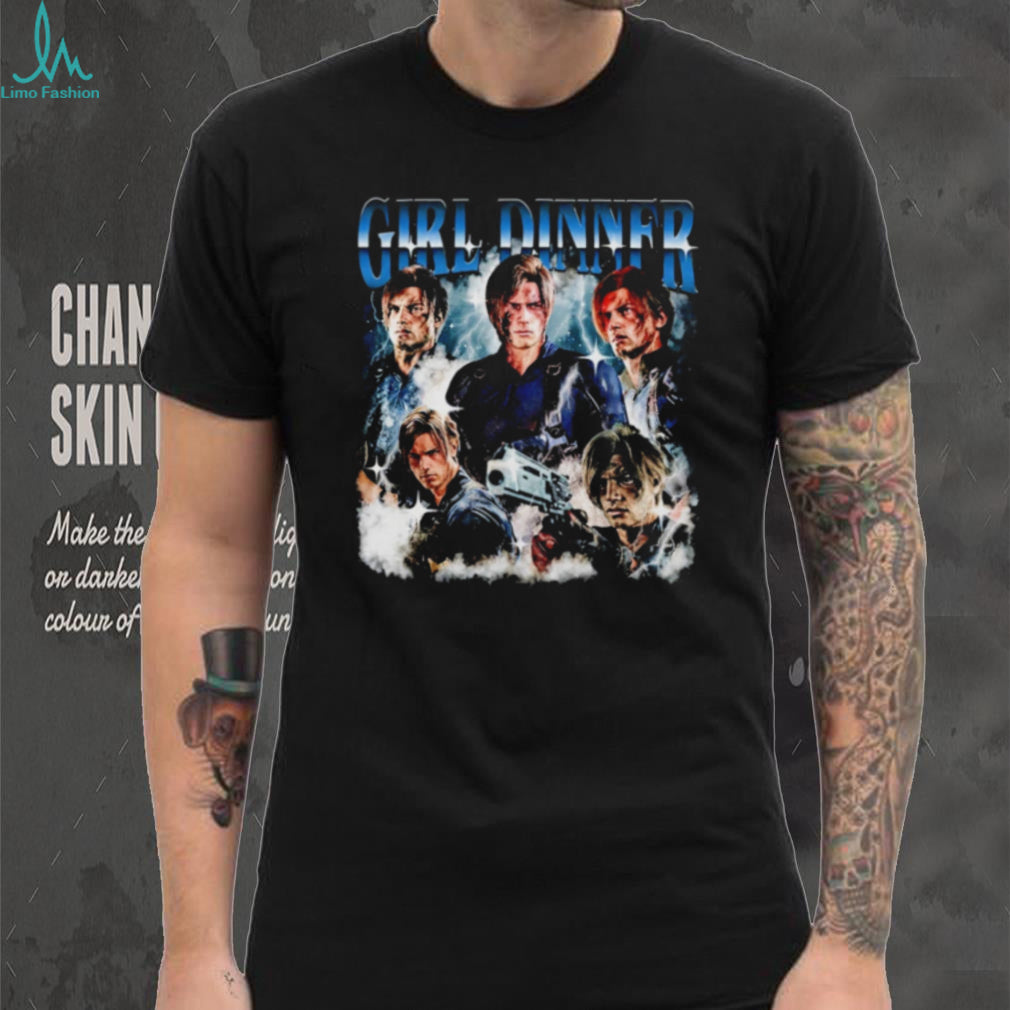 Girl Dinner Leon Kennedy graphic shirt