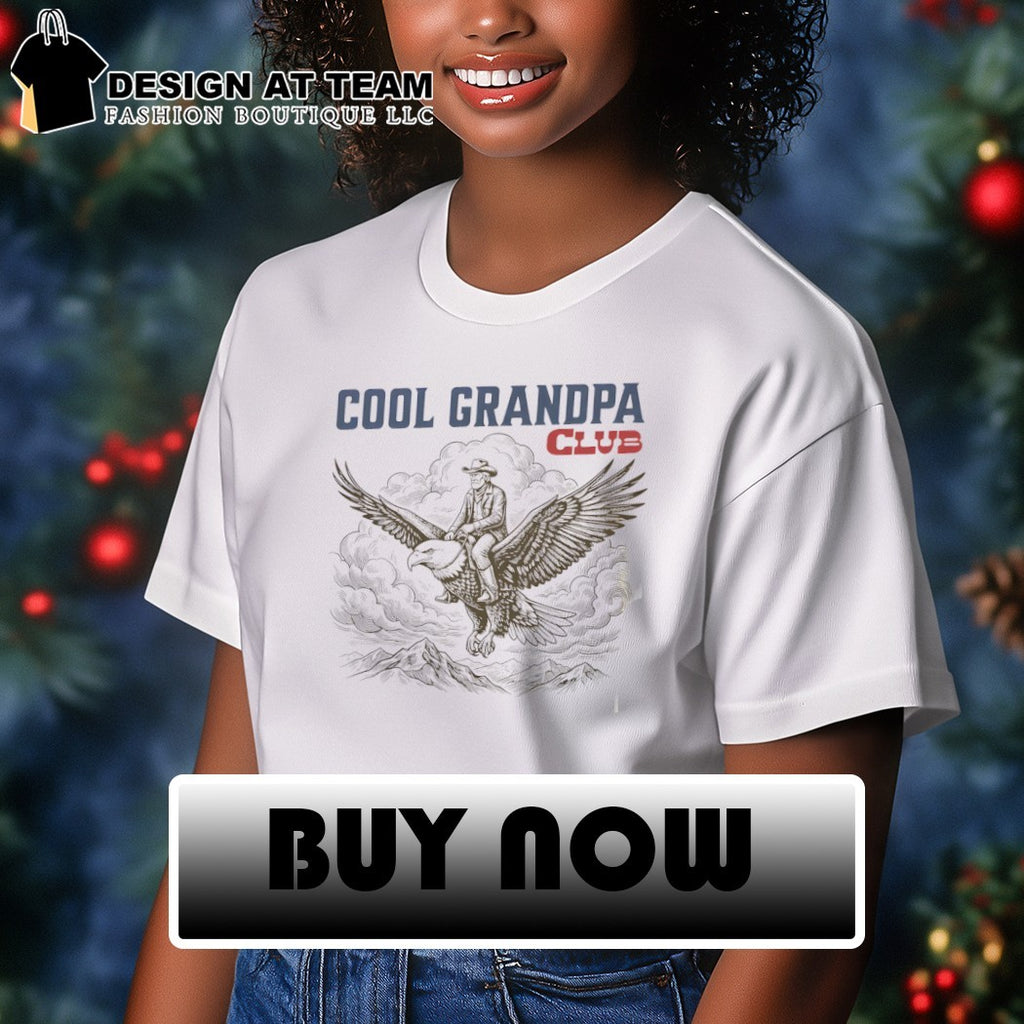 Grandpa Cowboy Eagle Cool Grandpa Club America Fathers Day shirt