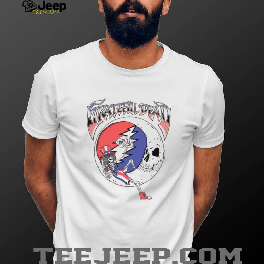 Grateful Dead Uncle Sam Skeleton Stealie Moon Playing Cards Shirt