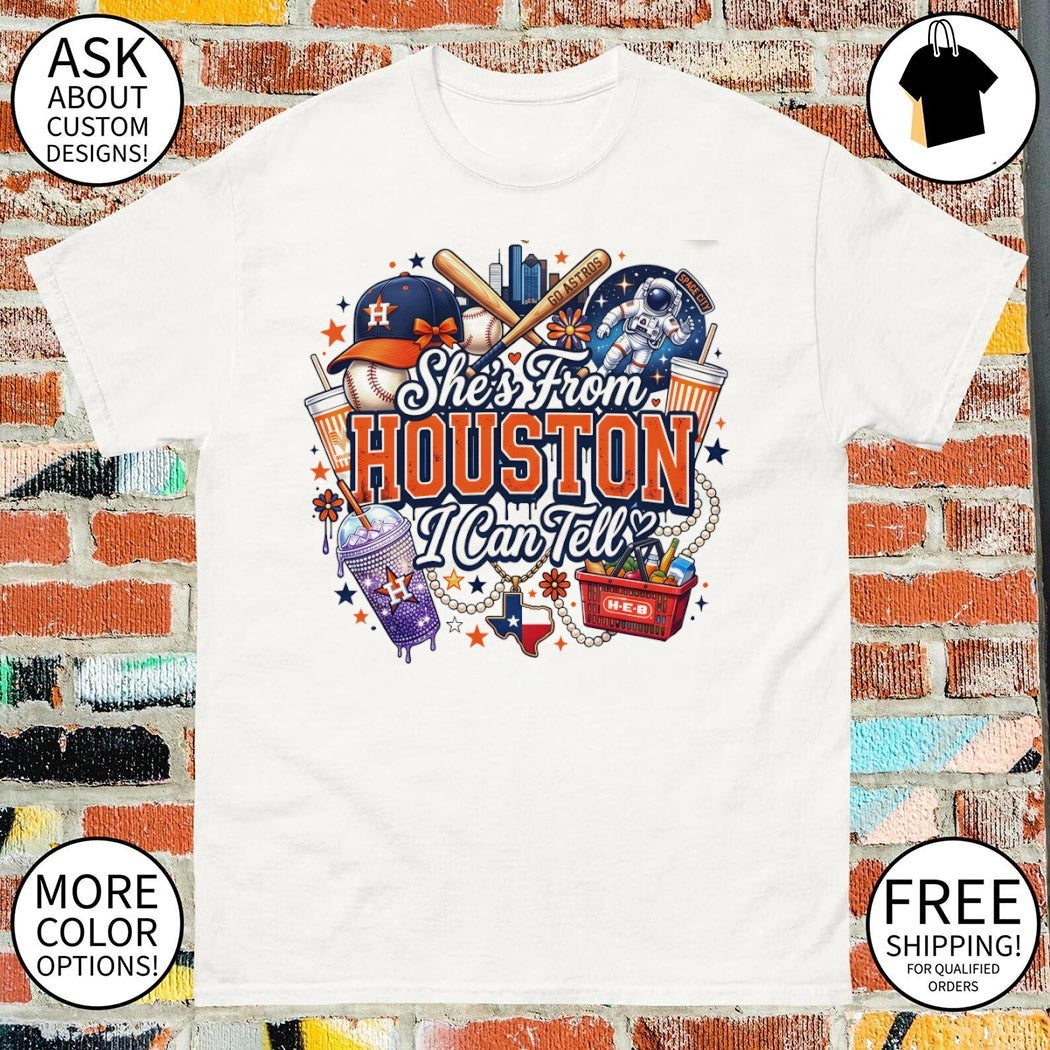H Town Cowgirl Rodeo She’s from Houston I Can Tell Baseball shirt