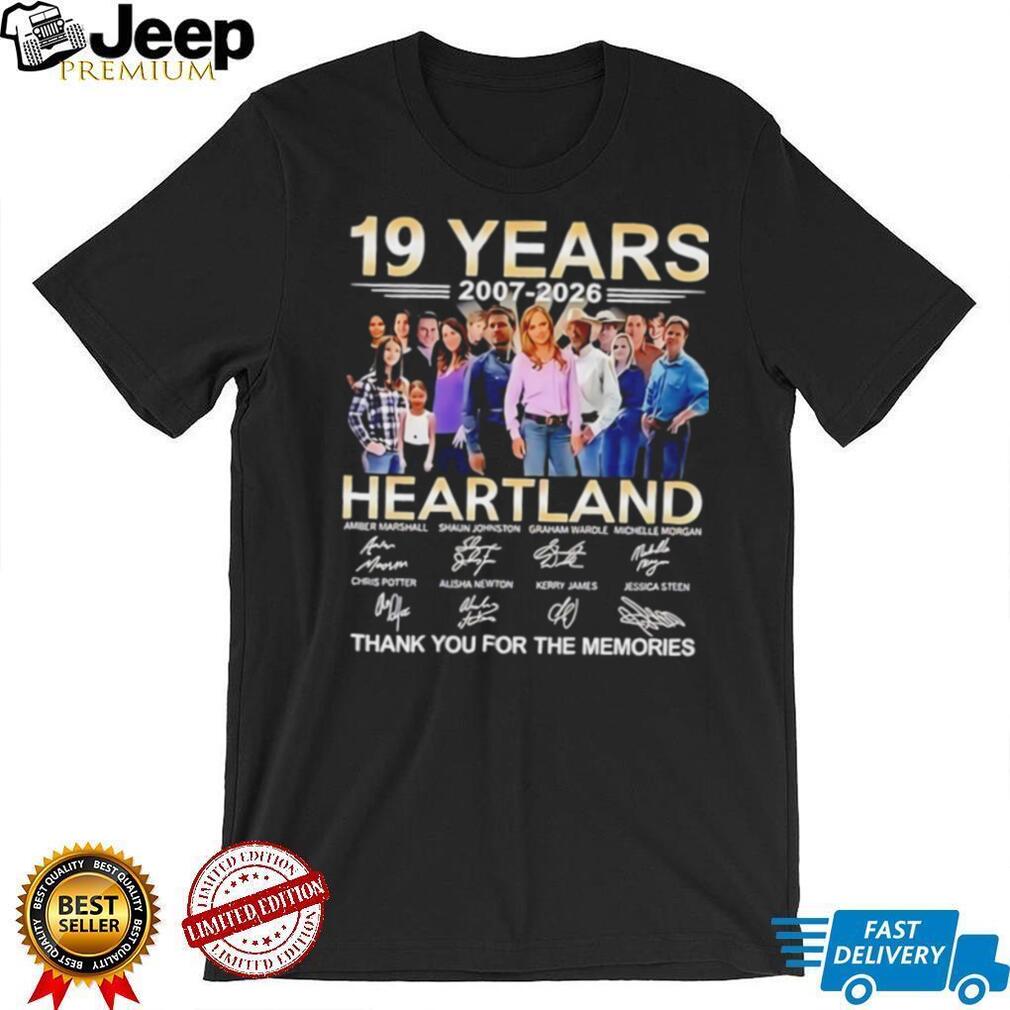 Heartland 19 Years 2007 2026 Thank You for the Memories Signatures T Shirt