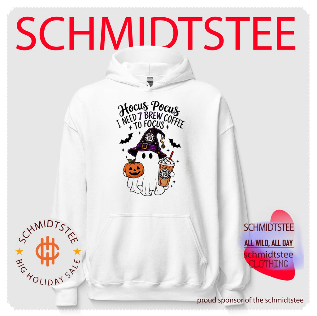 Hocus Pocus I Need 7 Brew Coffee to Focus Ghost Halloween shirt