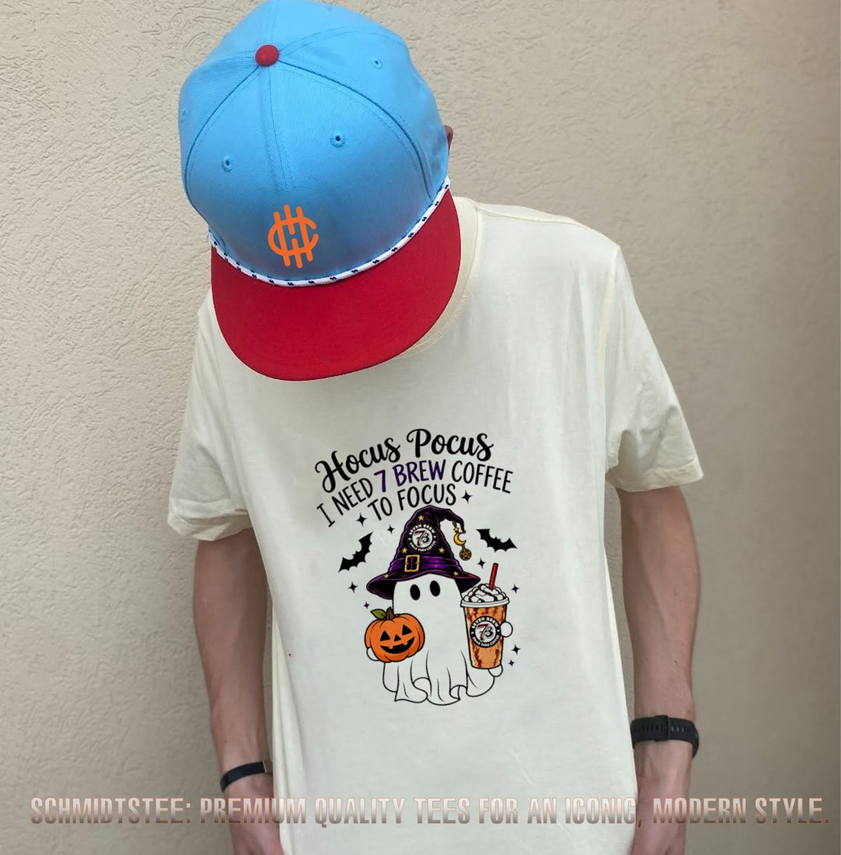 Hocus Pocus I Need 7 Brew Coffee to Focus Ghost Halloween shirt