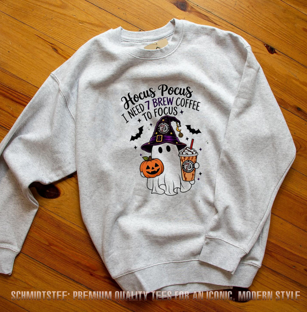 Hocus Pocus I Need 7 Brew Coffee to Focus Ghost Halloween shirt