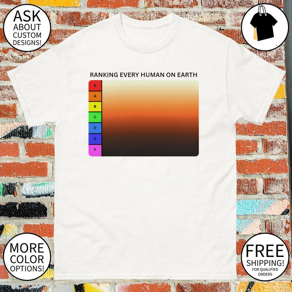 Human tier list ranking every human on Earth sabcdef shirt