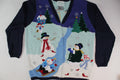 Snowmen playing, Large, Christmas Sweater