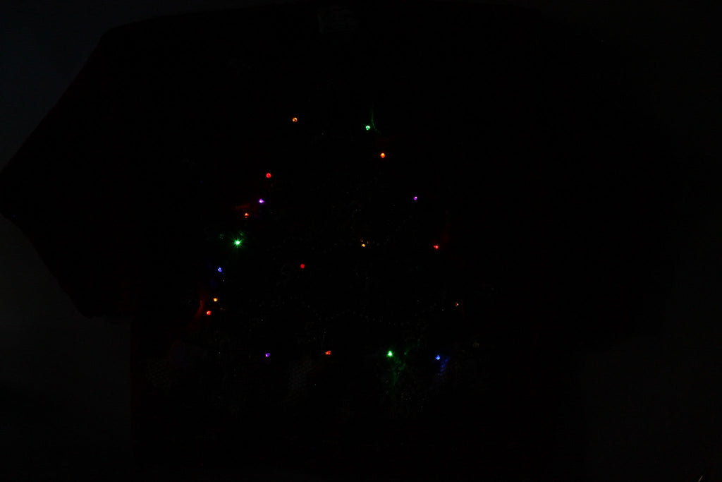Light Up Golden Tree with Lights!- Large Christmas Sweater