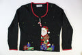 Santa with a reindeer with gifts. Size Small. Christmas Sweater