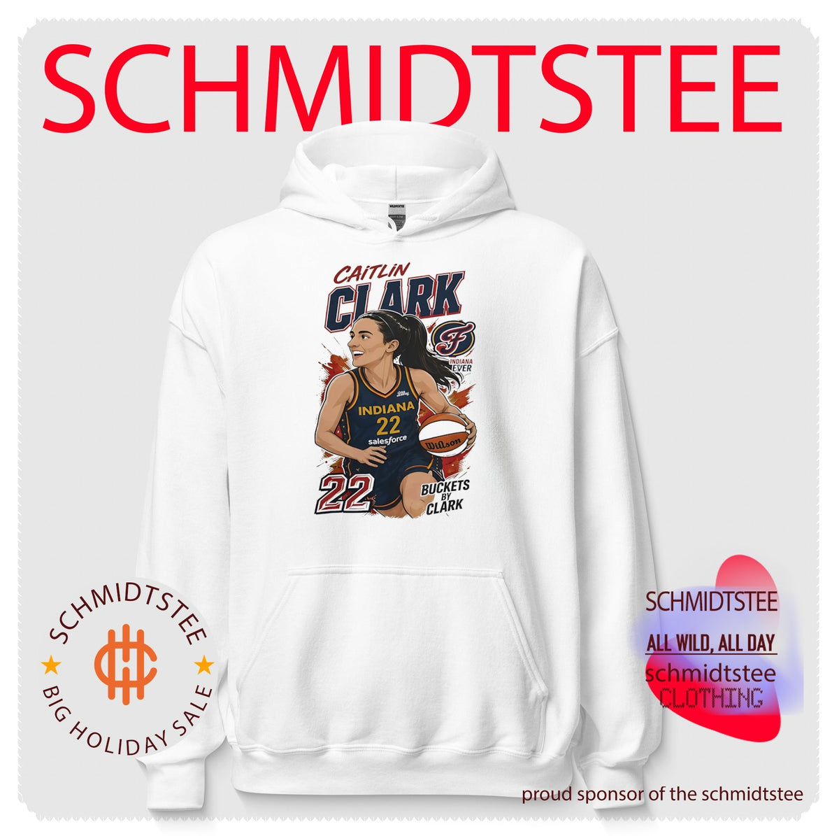 Indiana Fever Caitlin Clark Buckets by Clark Basketball Caricature shirt