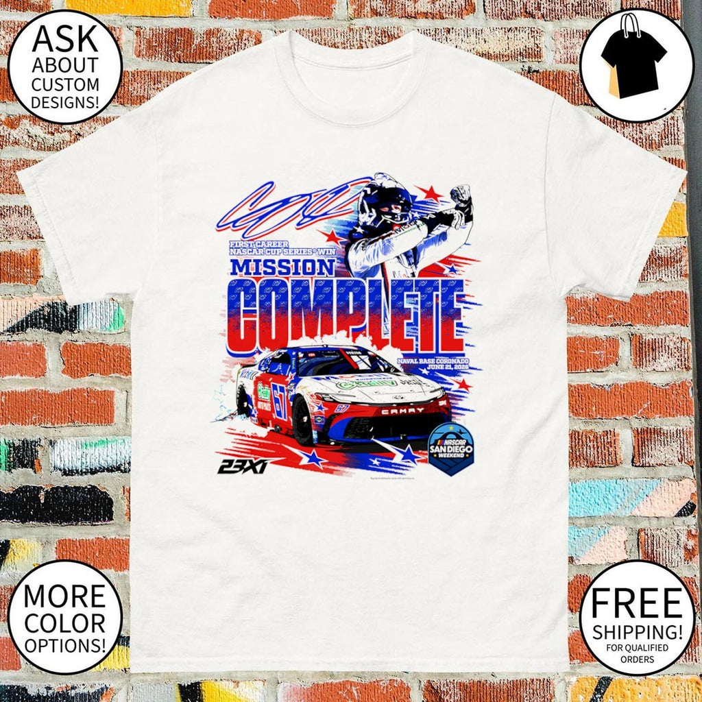 Ink White Corey Heim 2026 Anduril 250 Race Winner Mission Complete Nascar signature shirt