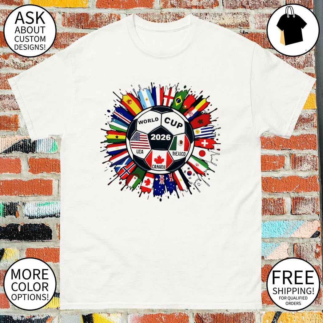 International Soccer Flags World Cup 2026 Usa Mexico Canada Football Team shirt