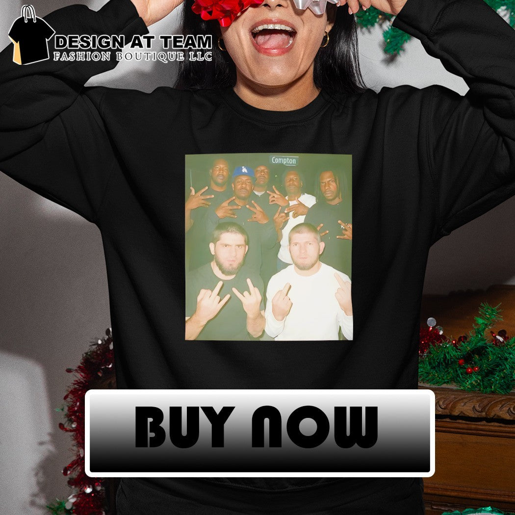 Islam Makhachev and Khabib Nurmagomedov middle finger UFC photo vintage shirt