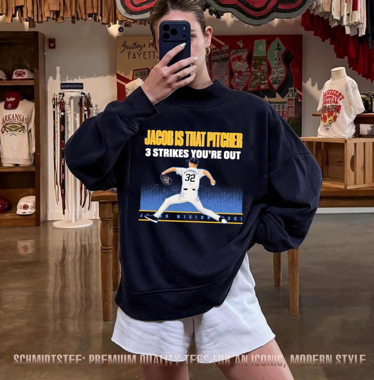 Jacob Misiorowski Milwaukee Brewers is that Pitcher 3 strikes you’re out shirt