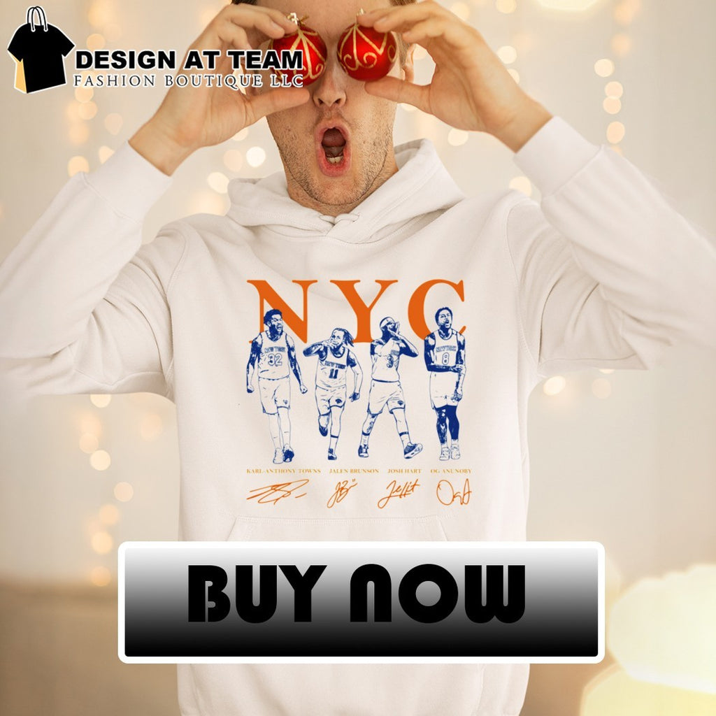 Jalen Brunson KAT OG Josh Hart NYC Gang Signature Knicks shirt