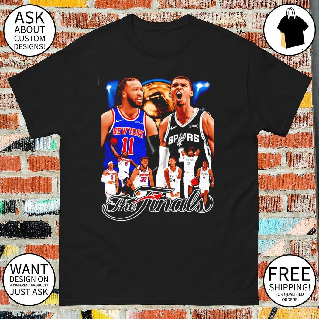 Jalen Brunson Knicks vs Victor Wembanyama Spurs Basketball NBA The Finals 2026 shirt