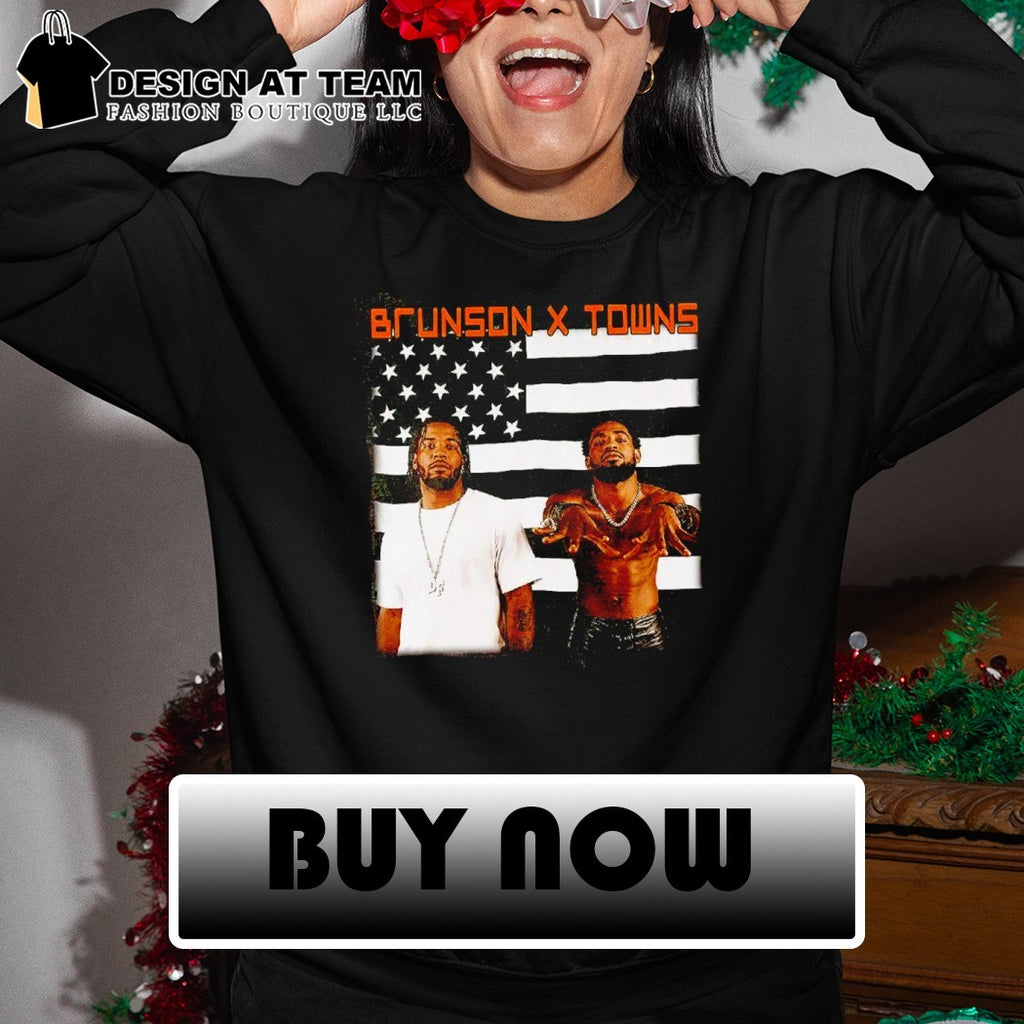 Jalen Brunson and Karl-Anthony Towns Stankonia Vintage Rap inspired Brunson x Towns t shirt