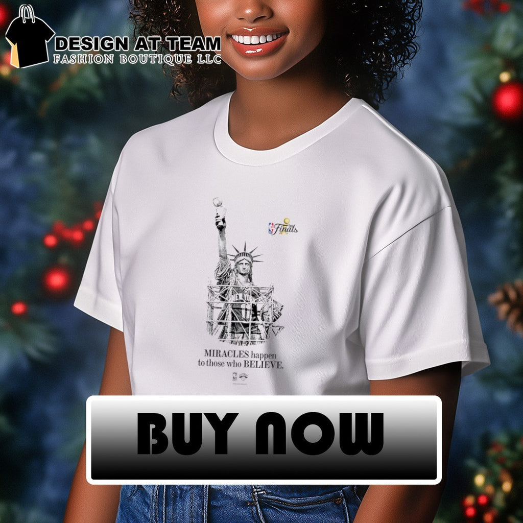 Jalen Brunson x Statue of Liberty Miracles Happen To Those Who Believe Finals 2026 shirt