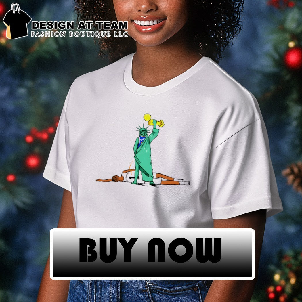 Jalen Brunson x Statue of Liberty piss on Victor Wembanyama Beat Spurs to Win 2026 NBA Finals shirt