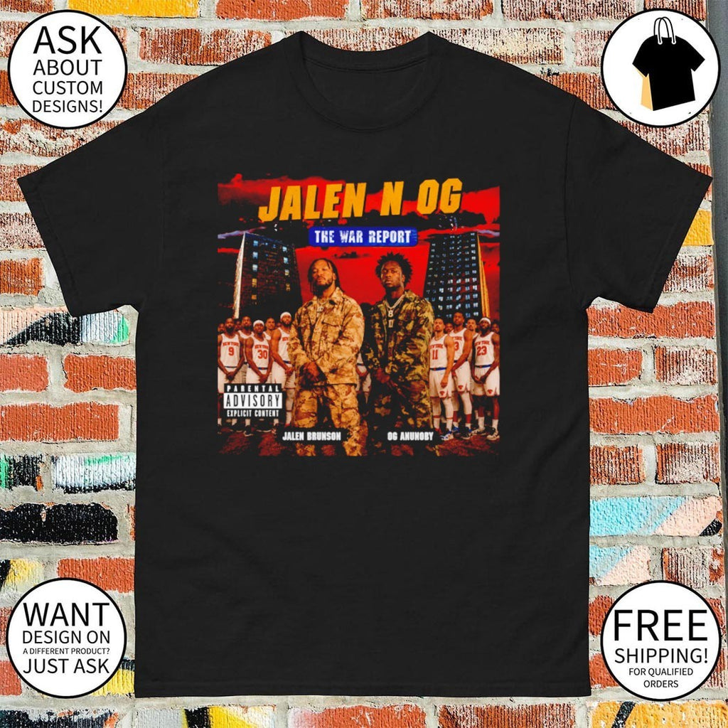 Jalen and OG Anunoby The war report parental advisory shirt