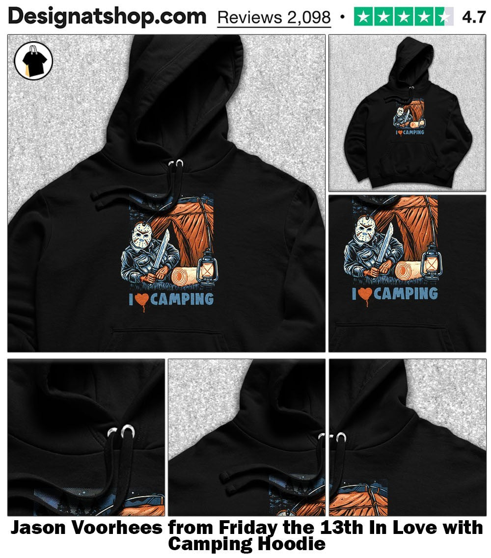 Jason Voorhees from Friday the 13th In Love with Camping shirt