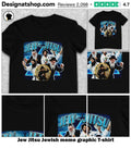 Jew Jitsu Jewish meme graphic shirt