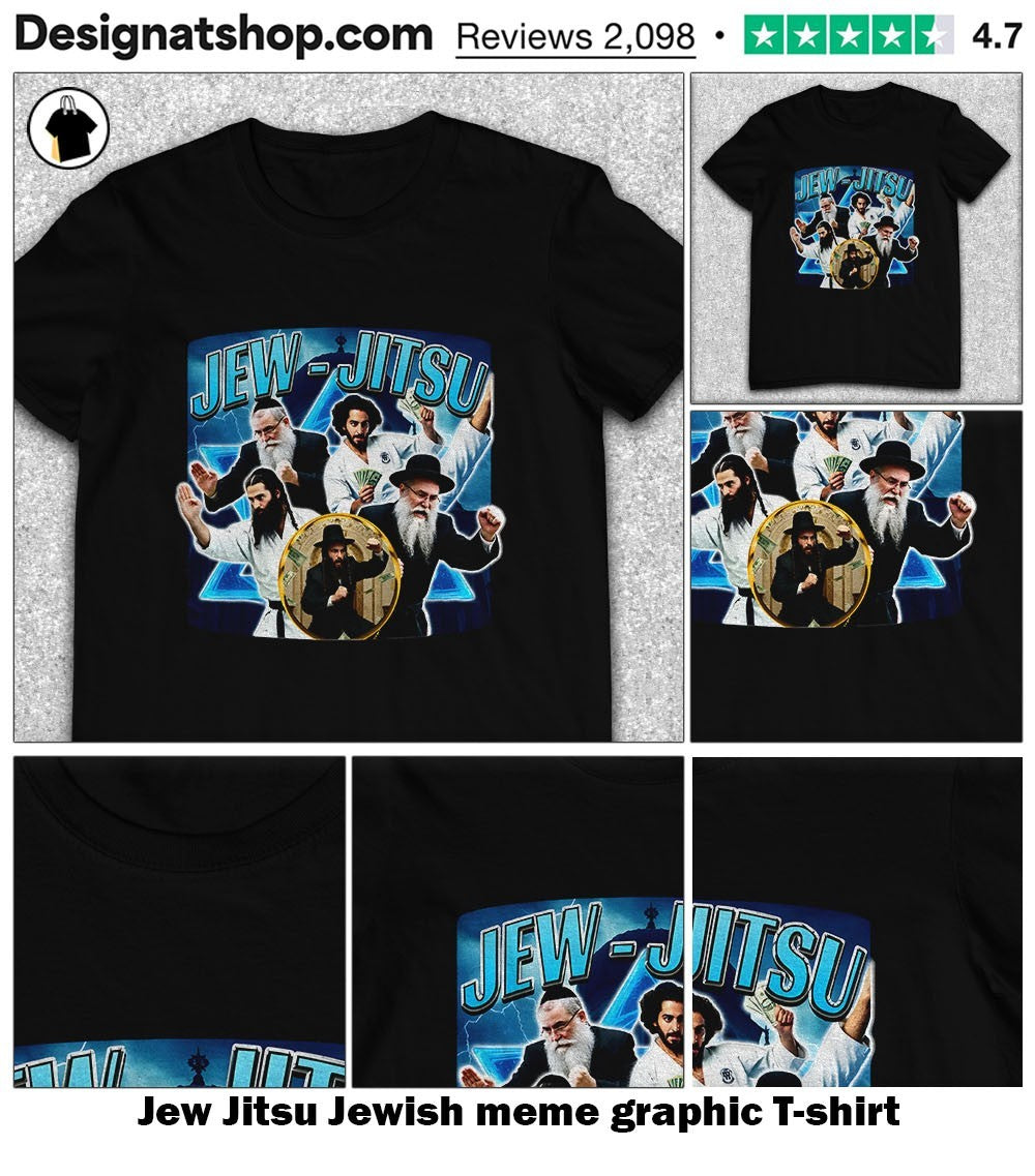 Jew Jitsu Jewish meme graphic shirt