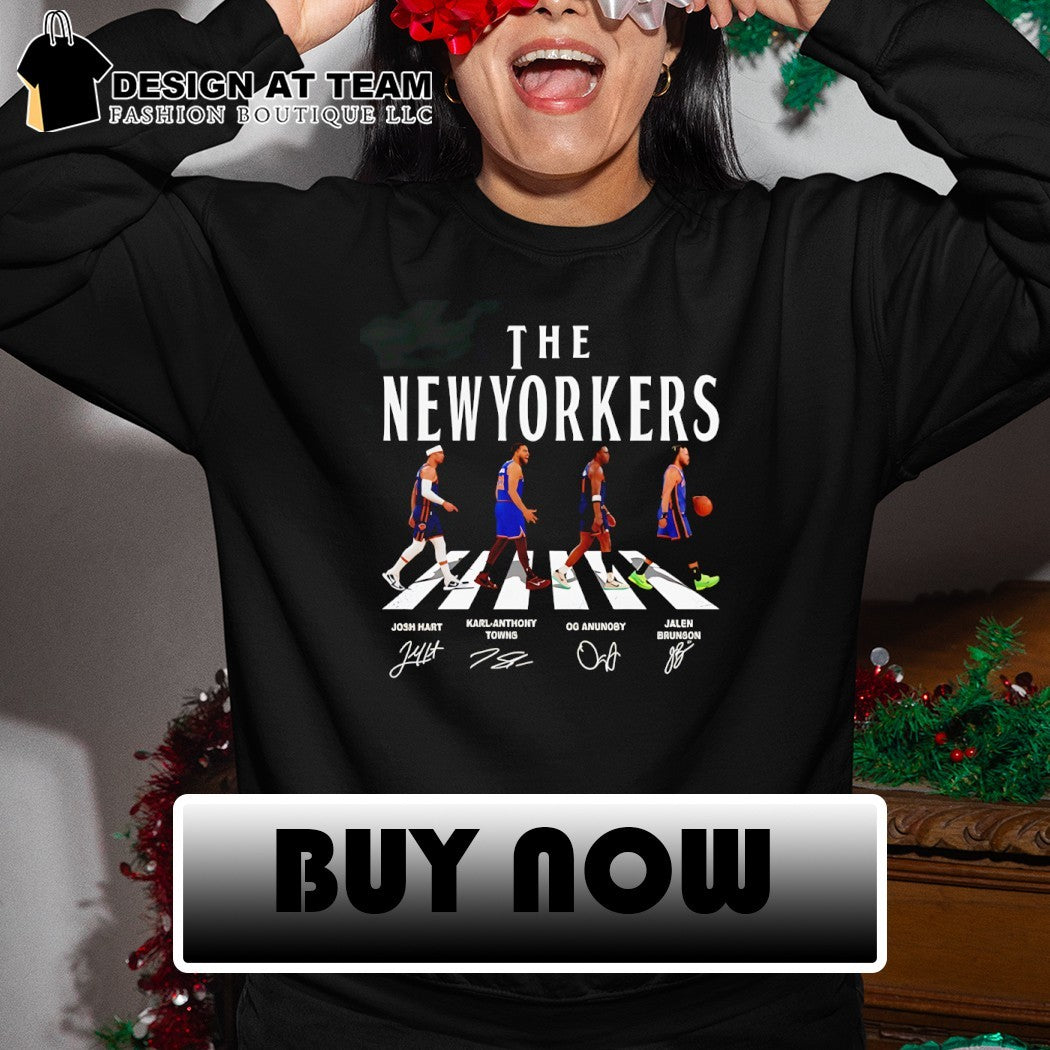 Josh Hart Karl-Anthony Towns OG Anunoby Jalen Brunson The New Yorkers Abbey Road signatures shirt