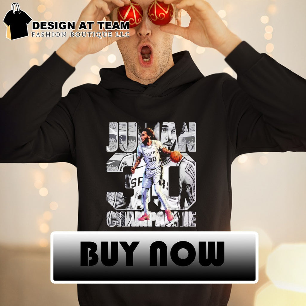 Julian Champagnie Comic Image Graphic 30 Spurs shirt