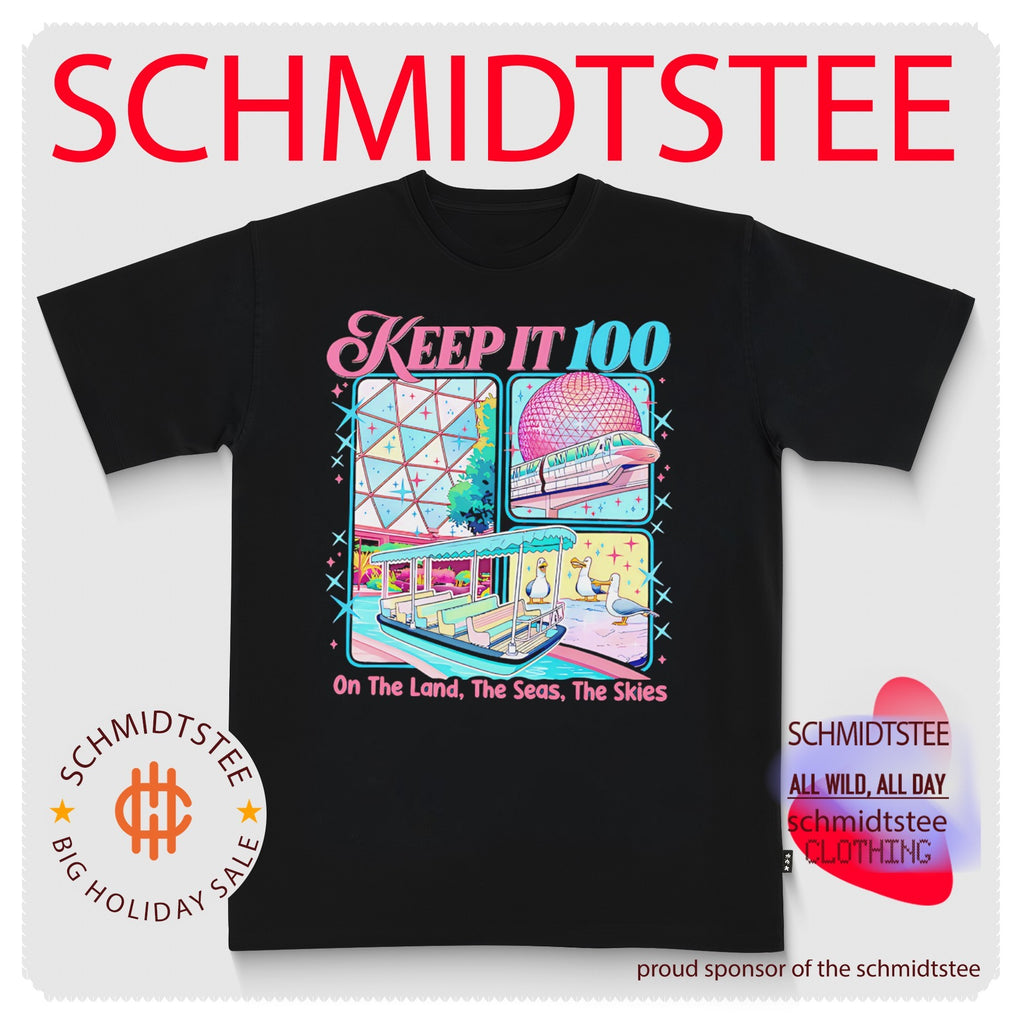 Keep it 100 on the land the seas the skies shirt