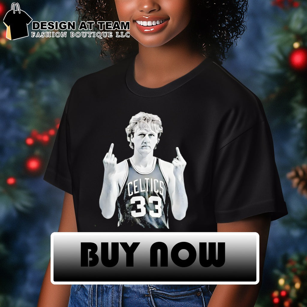 Larry Bird Middle Finger graphic basketball legend shirt