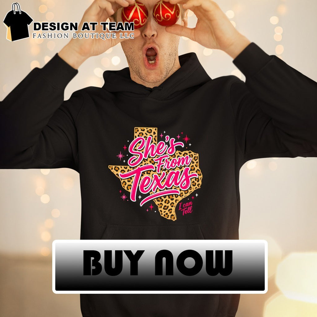 Leopard print state map she’s From Texas I can tell shirt