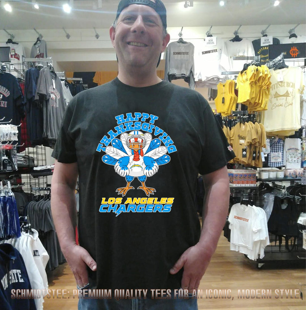 Los Angeles Chargers Turkey happy thanksgiving shirt