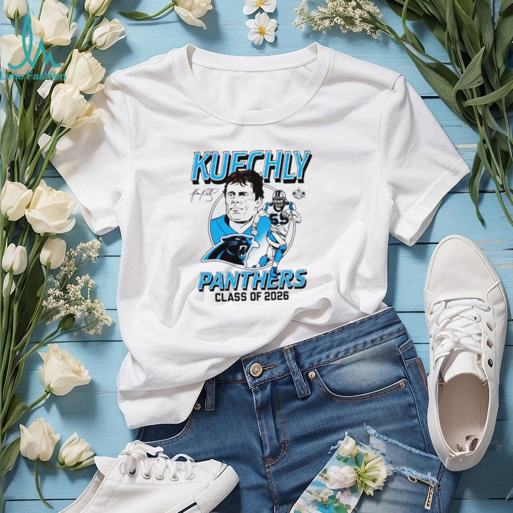 Luke Kuechly Panthers Class of 2026 Hall of Famers signature shirt