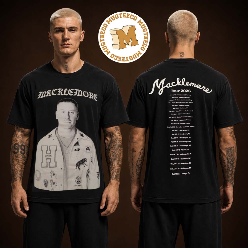 MACKLEMORE World Tour 2026 Official Rap Hip Hop Two Sided Unisex T Shirt