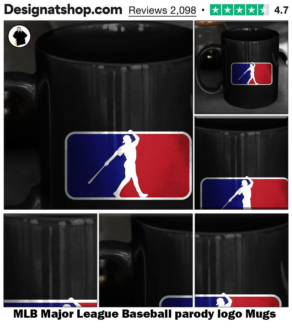 MLB Major League Baseball parody logo shirt