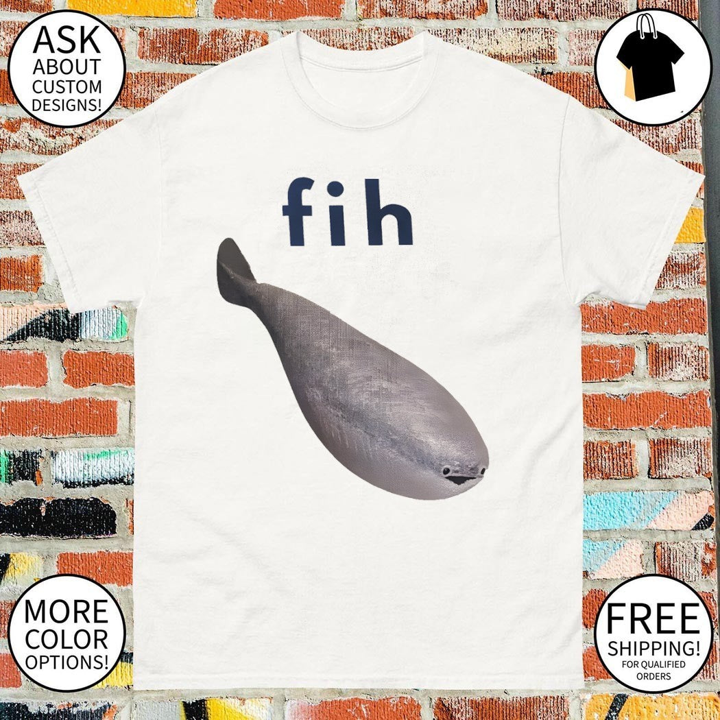Marine animal creature illustration fih shirt