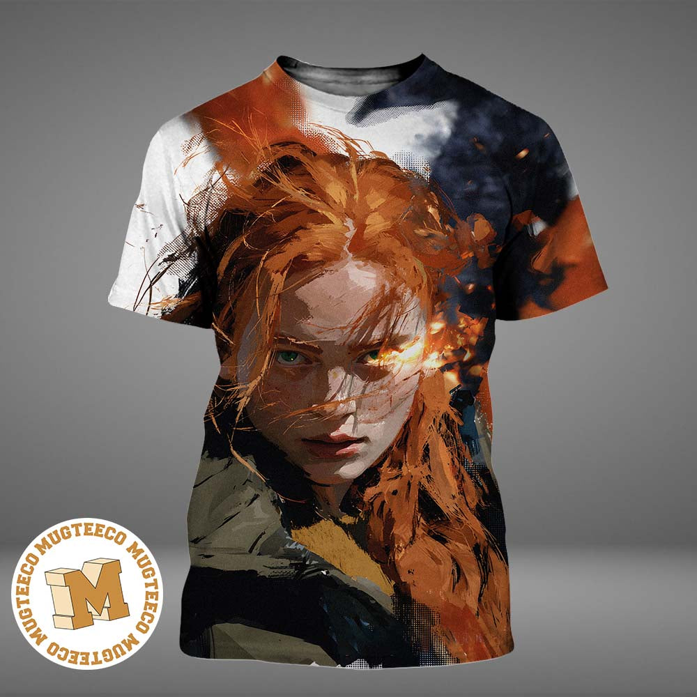 Mavel Sadie Sink Jean Grey All Over Print Shirt