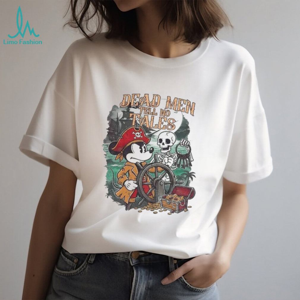 Mickey Mouse pirate skeleton dead men tell no tales shirt