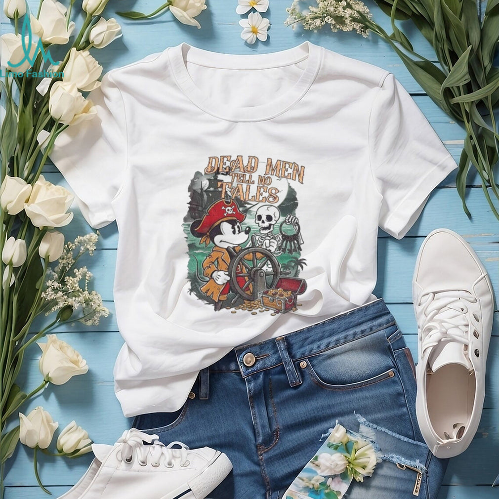 Mickey Mouse pirate skeleton dead men tell no tales shirt