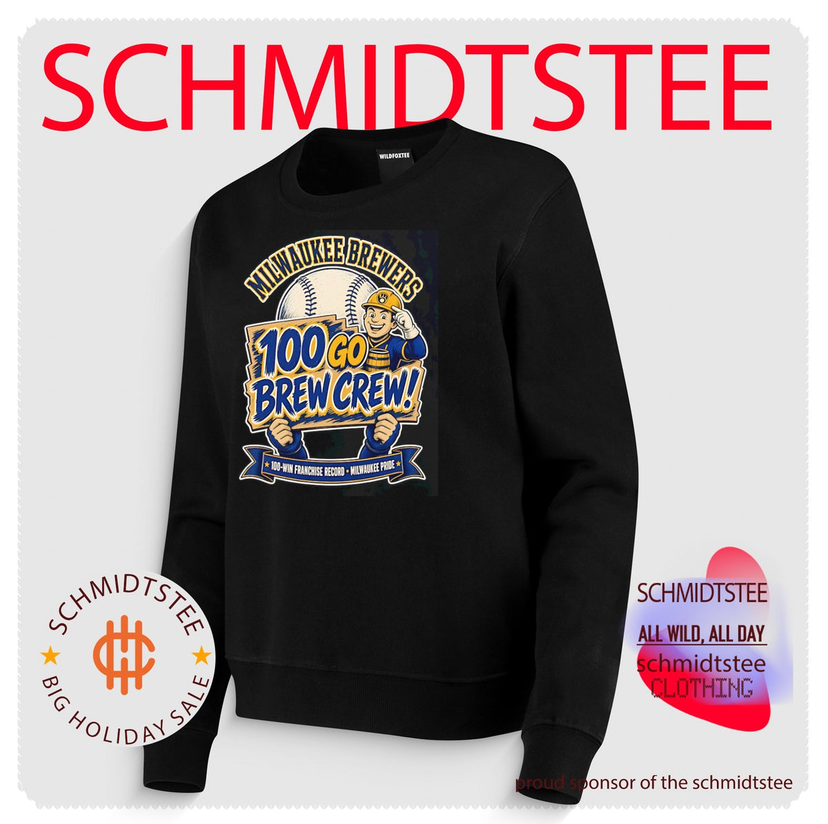 Milwaukee Brewers 2026 NL Champions 100 Go Brew Crew 100 Win Franchise record shirt