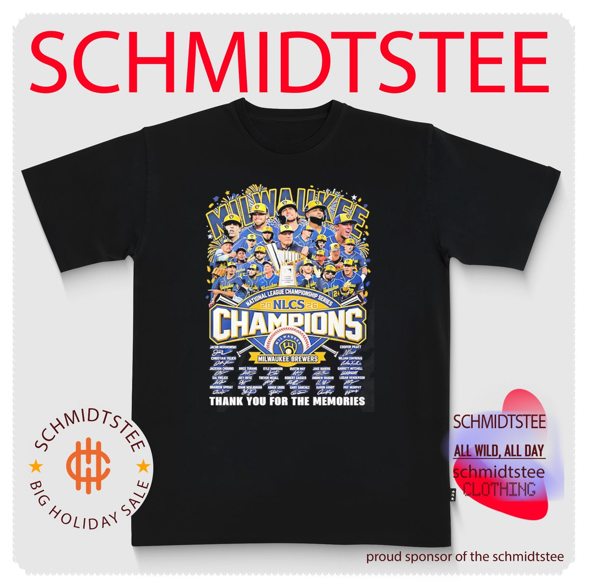 Milwaukee Brewers 2026 National League Champions NLCS thank you for the memories signature shirt