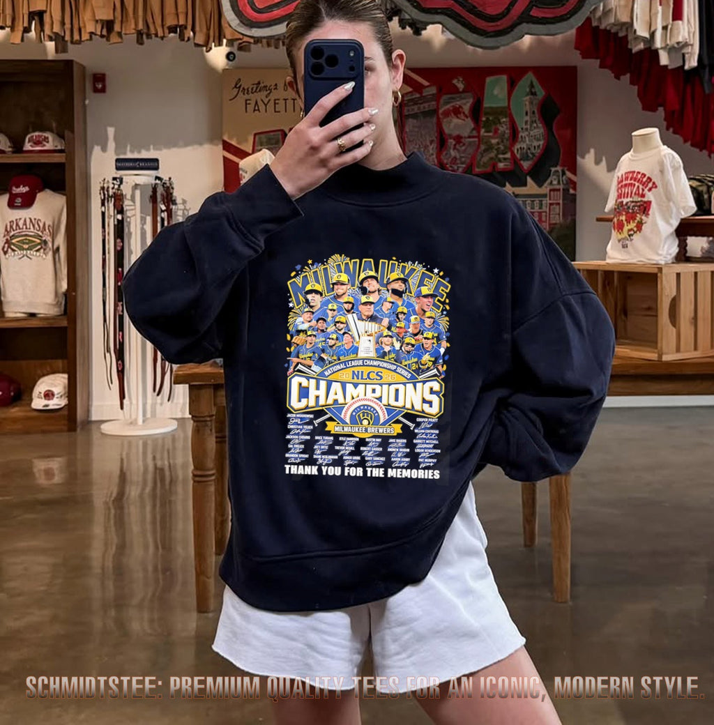 Milwaukee Brewers 2026 National League Champions NLCS thank you for the memories signature shirt