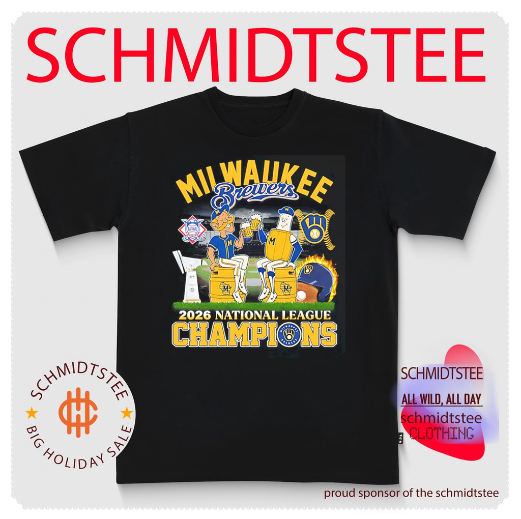 Milwaukee Brewers 2026 National League Champions mascot drink beer shirt