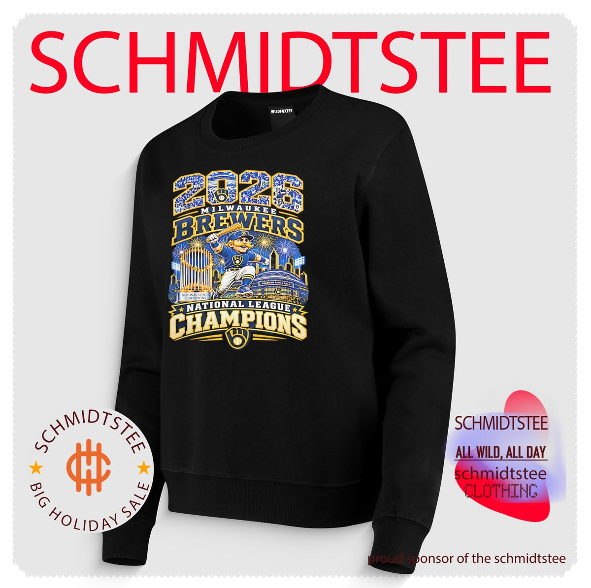 Milwaukee Brewers Baseball 2026 National League Champions Mascot shirt