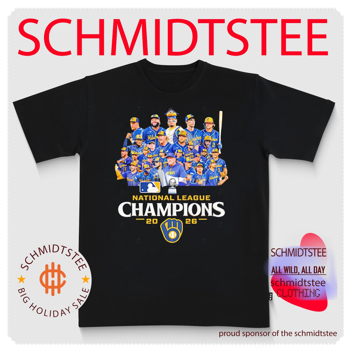 Milwaukee Brewers Baseball 2026 National League Champions Roster shirt