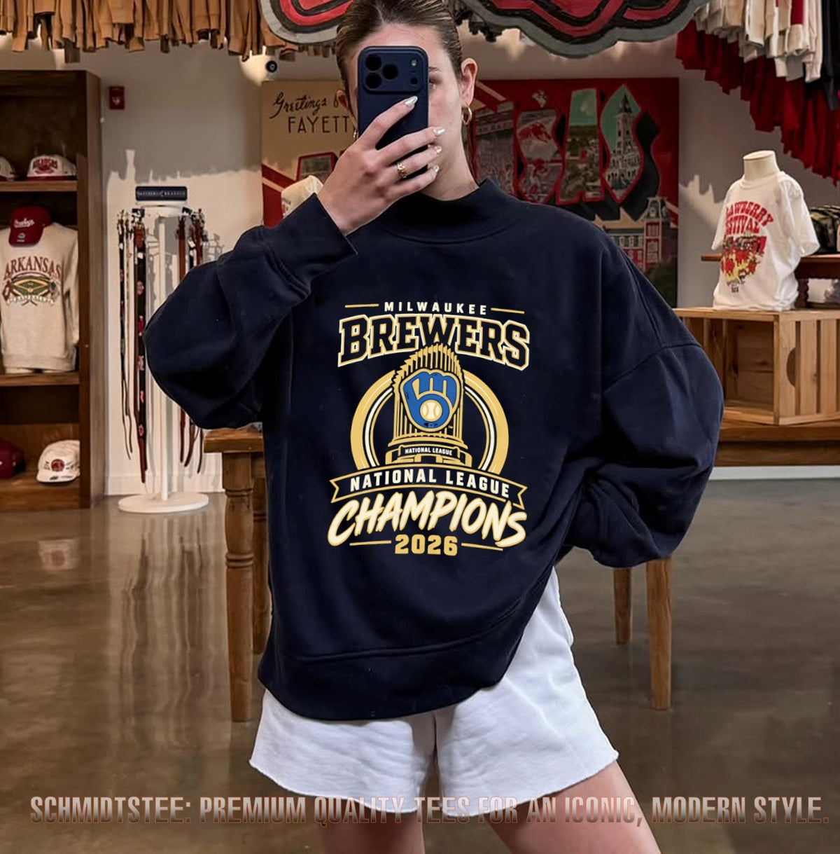 Milwaukee Brewers Baseball 2026 National League Champions trophy shirt