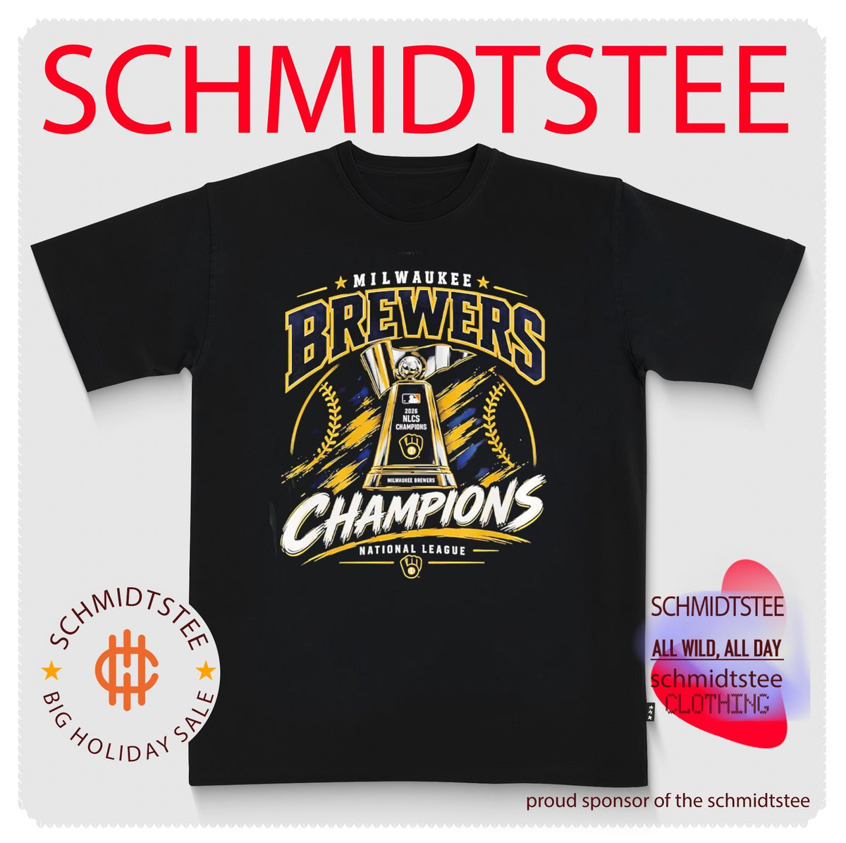 Milwaukee Brewers NLCS National League Champions 2026 trophy shirt